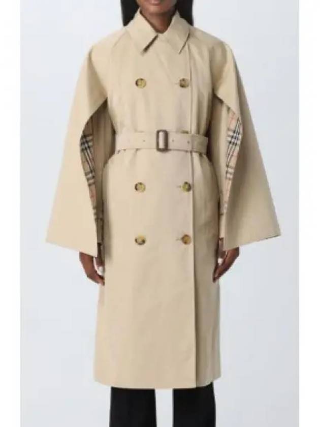 Cotton Gabardine Trench Coat Honey - BURBERRY - BALAAN 2