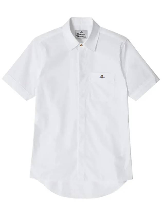 Men's Logo Classic Short Sleeve Shirt White - VIVIENNE WESTWOOD - BALAAN 5