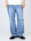 Wide Fit Knife Cut Paint Splatter Denim - KND - BALAAN 6