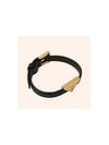 Saffiano Triangle Logo Bracelet Black - PRADA - BALAAN 2