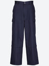 Wide Cargo Pants Navy - AMI - BALAAN 3