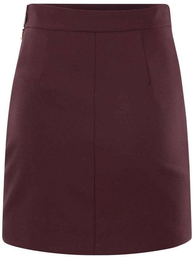 Stretch crepe miniskirt with belt - ELISABETTA FRANCHI - BALAAN 2