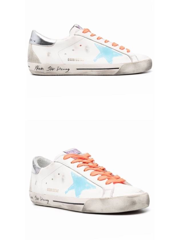 Men's Lettering Silver Tab Superstar Low Top Sneakers White - GOLDEN GOOSE - BALAAN 5