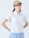 Doyou Know MC Women s Cotton Span Pique Lace Collar Decorated White Melange Short Sleeve T Shirt DO3242TS005 2 - DOYOUKNOWMC GOLF WEAR - BALAAN 3