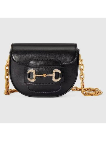 Horsebit 1955 Round Belt Bag Black - GUCCI - BALAAN 1