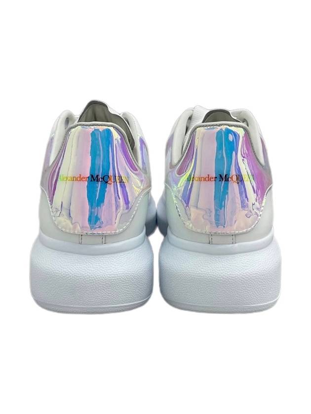 Oversized Smooth Calf Leather Sneakers White Shock Pink - ALEXANDER MCQUEEN - BALAAN 4