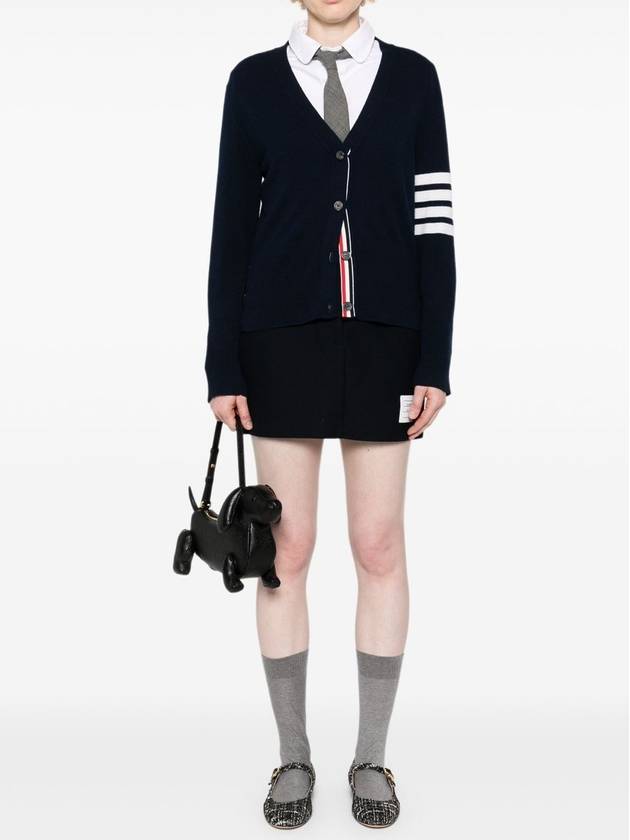 Intarsia classic cardigan navy - THOM BROWNE - BALAAN 4