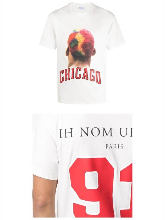 NUS21231 081 Chicago Player Logo Printing Short Sleeve T-Shirt White Men's T-Shirt TR - IH NOM UH NIT - BALAAN 4