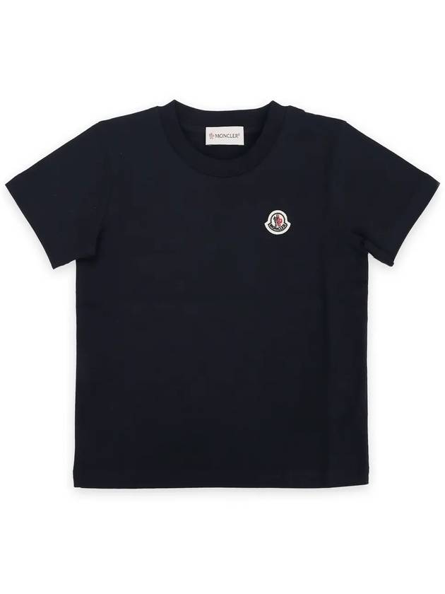 Kids Waffen Patch Round Neck Short Sleeve Navy 8C00027 83907 742 8 10A - MONCLER - BALAAN 3