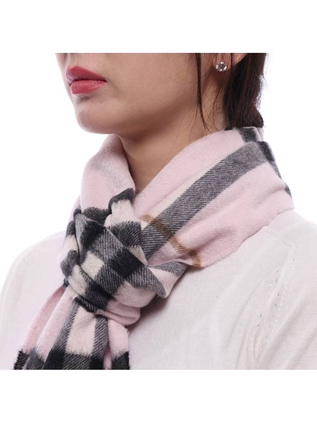 Check Cashmere Scarf Rose - BURBERRY - BALAAN 5