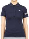 Women's Golf Picket Logo Short Sleeve PK Shirt Navy - HYDROGEN - BALAAN 2