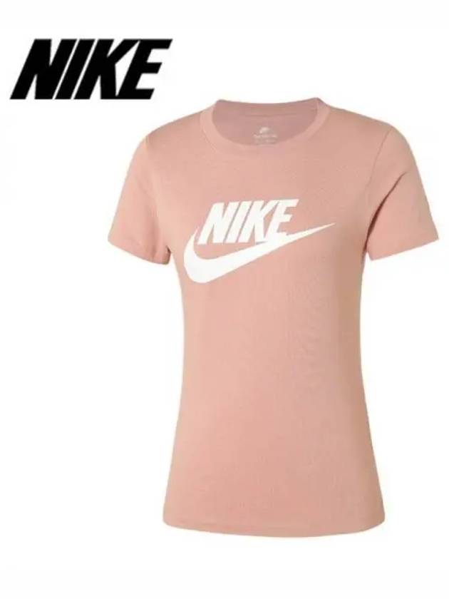 Women s Essential Icon Futura Short Sleeve T Shirt Rose - NIKE - BALAAN 2