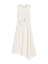 Durata Belt Sleeveless Long Dress Ivory - MAX MARA - BALAAN 2