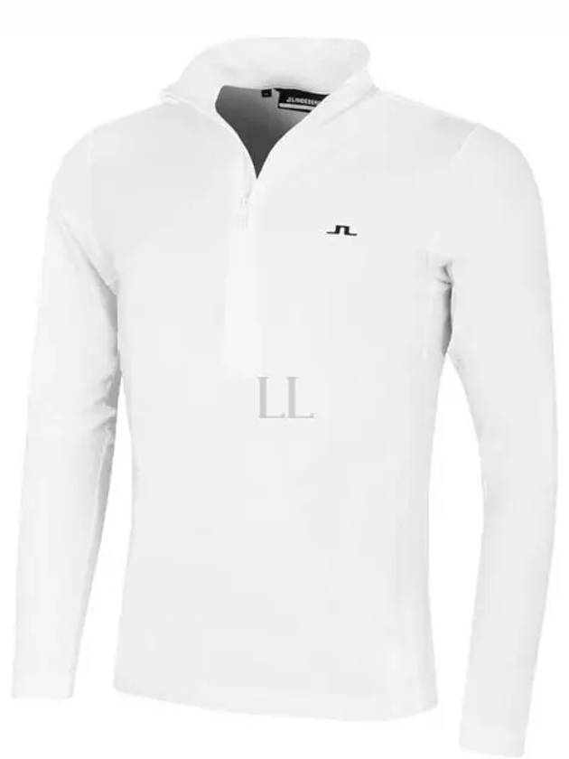 Luke Quarter Zip Mid Layer Long Sleeve T-Shirt White - J.LINDEBERG - BALAAN 2