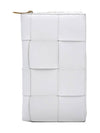 Women s Bottega Veneta 750259 White Cassette Zipper Around Long Wallet gt Gangbuk used luxury goods - BOTTEGA VENETA - BALAAN 5