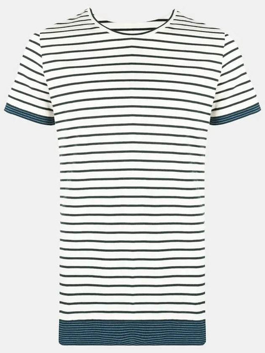 Striped Cotton Short Sleeve T-Shirt White - MAISON MARGIELA - BALAAN 2