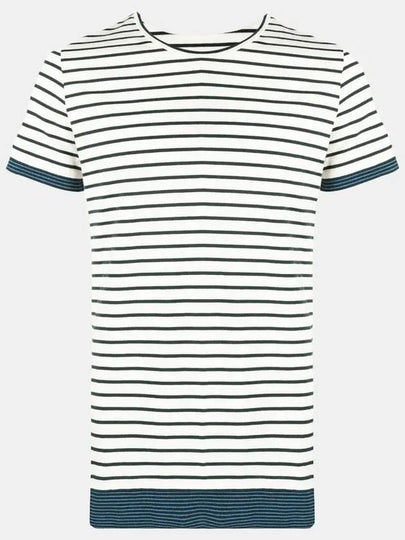 Striped Cotton Short Sleeve T-Shirt White - MAISON MARGIELA - BALAAN 2