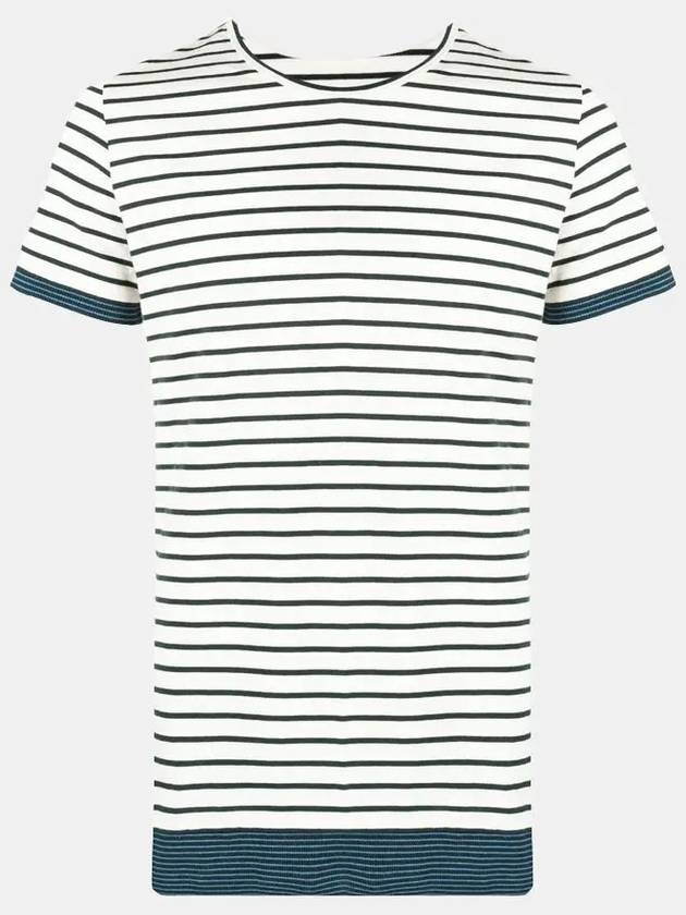 Striped Cotton Short Sleeve T-Shirt White - MAISON MARGIELA - BALAAN 2