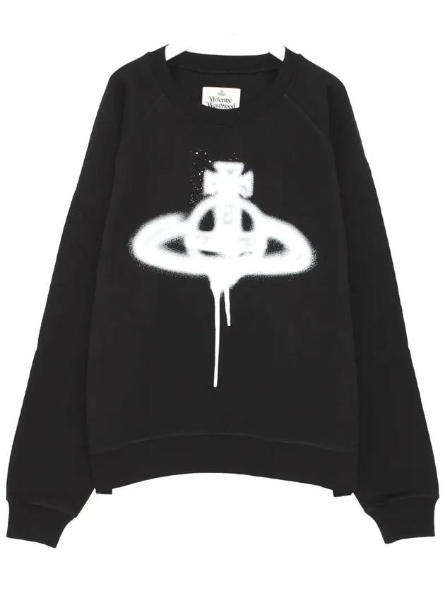 Spray ORB Raglan Sweatshirt Black - VIVIENNE WESTWOOD - BALAAN 3