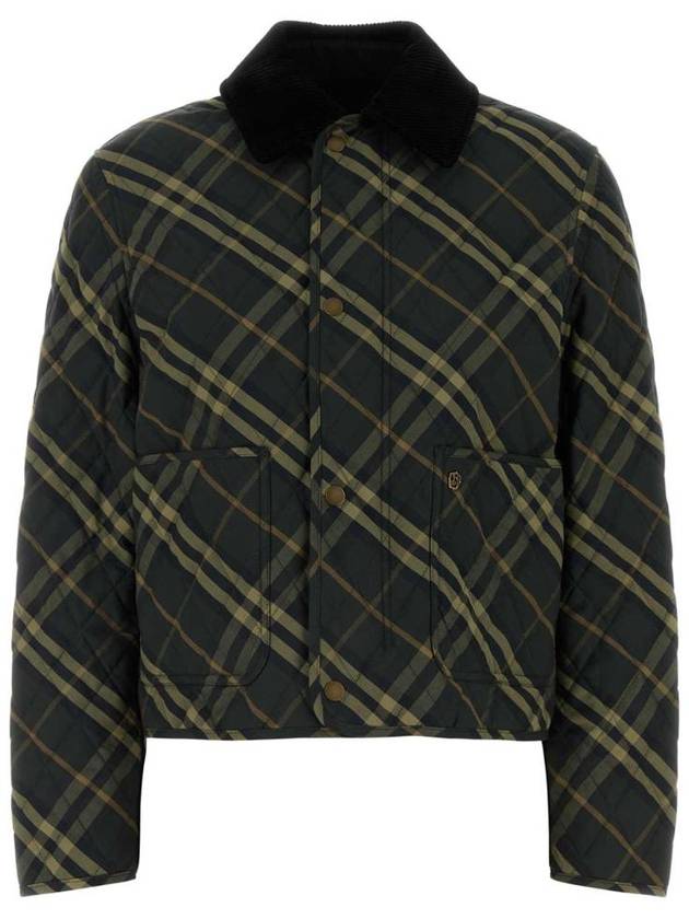 Barn Checked Quilted Cropped Jacket Shadow - BURBERRY - BALAAN 2