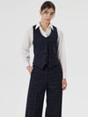 Women's NEW J Vest Wool 100% Blossom Check - RS9SEOUL - BALAAN 3