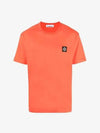 Mini Logo Patch Short Sleeve T-Shirt Orange - STONE ISLAND - BALAAN 2