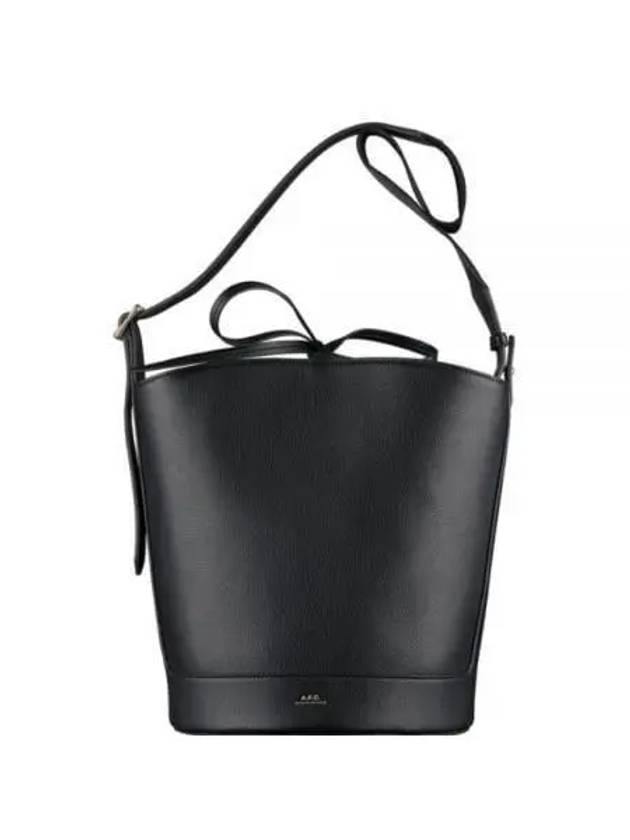 Ana Leather Shoulder Bag Black - A.P.C. - BALAAN 2