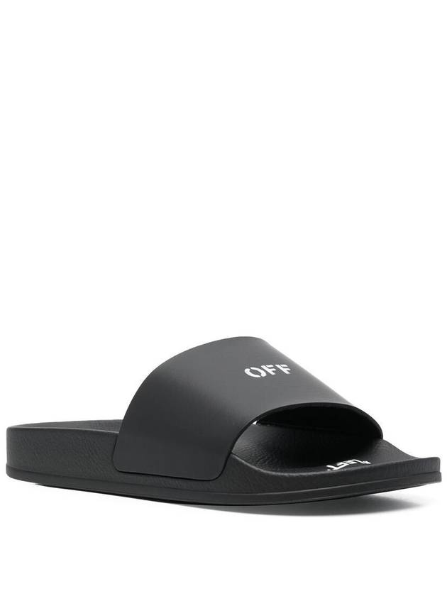 logo full slippers black - OFF WHITE - BALAAN 4