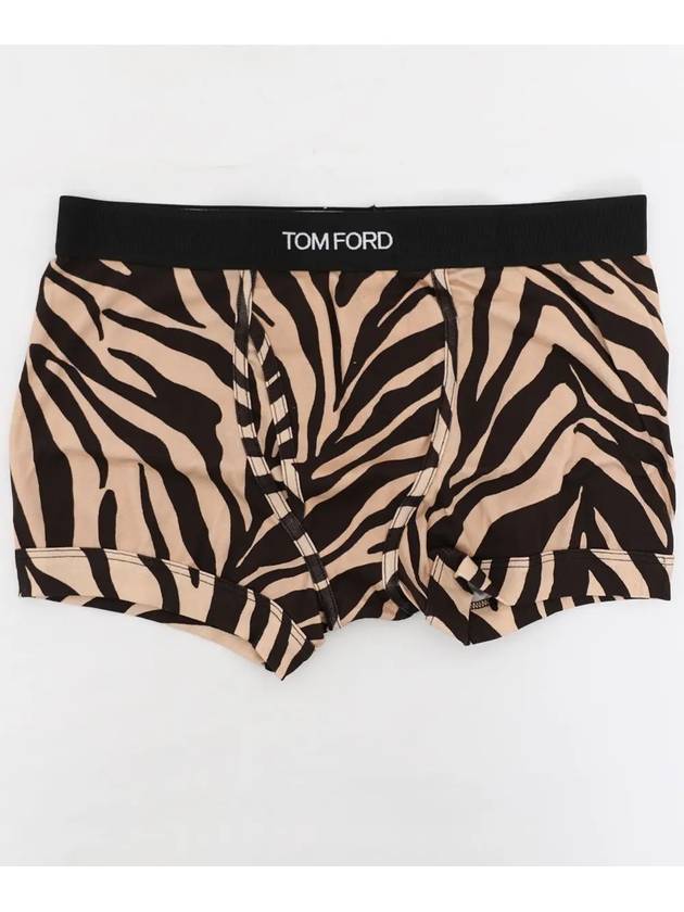 Boxer Zebra Pattern Cotton Briefs Antique Brown - TOM FORD - BALAAN 4