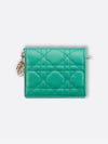 Lady Cannage Small Lambskin Half Wallet Aquamarina - DIOR - BALAAN 2