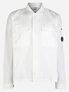 Gabardine Long Sleeve Shirt White - CP COMPANY - BALAAN 2