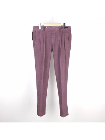 Double pleat corduroy pants purple PU17 0786 - PT01 - BALAAN 1