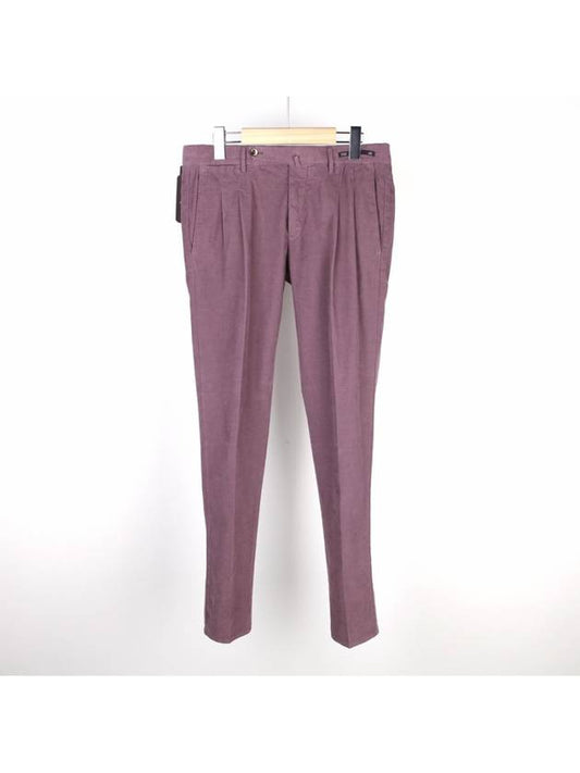 Double pleat corduroy pants purple PU17 0786 - PT01 - BALAAN 1