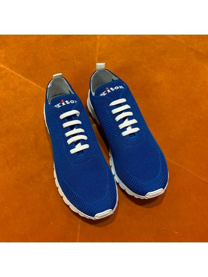 knit low top sneakers blue - KITON - BALAAN 2