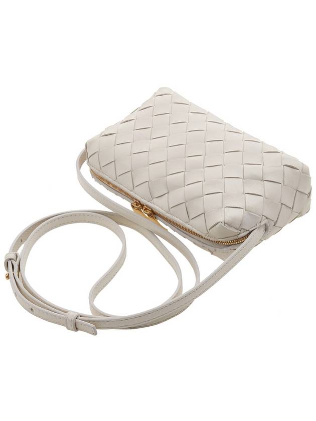 Intrecciato Leather Cross Bag White - BOTTEGA VENETA - BALAAN 5