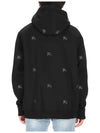 Equestrian Night Print Hooded Black - BURBERRY - BALAAN.