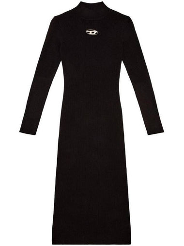 M Zary B Ribbed Knit Long Dress Black - DIESEL - BALAAN 1