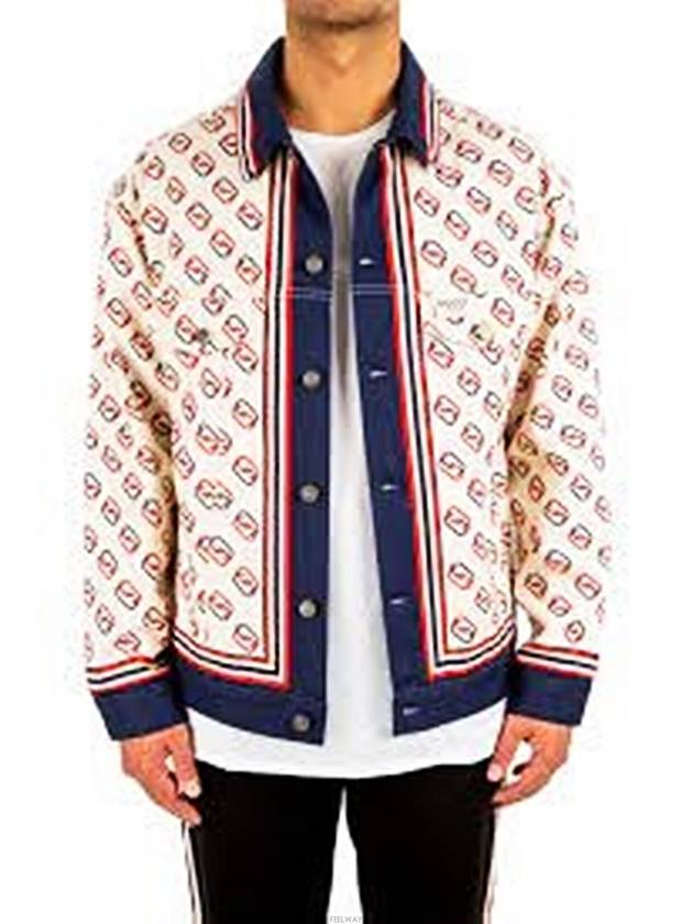 Logo Print Cotton Twill Jacket 52 - GUCCI - BALAAN 9