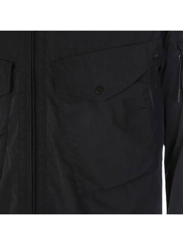 Chrome R Lens Wappen Overshirt Zip-Up Jacket Black - CP COMPANY - BALAAN 5