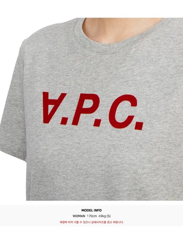 VPC Red Logo Cotton Short Sleeve T-Shirt Grey - A.P.C. - BALAAN 9