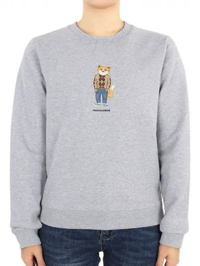 Women's Dress Fox Printing Sweatshirt Grey - MAISON KITSUNE - BALAAN 2