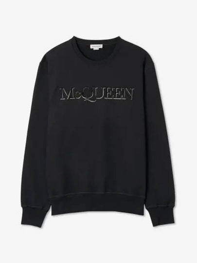 Logo Embroidery Sweatshirt Black - ALEXANDER MCQUEEN - BALAAN 2