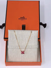 Mini Pop H Pendant Necklace Gold Rose Extreme - HERMES - BALAAN 4