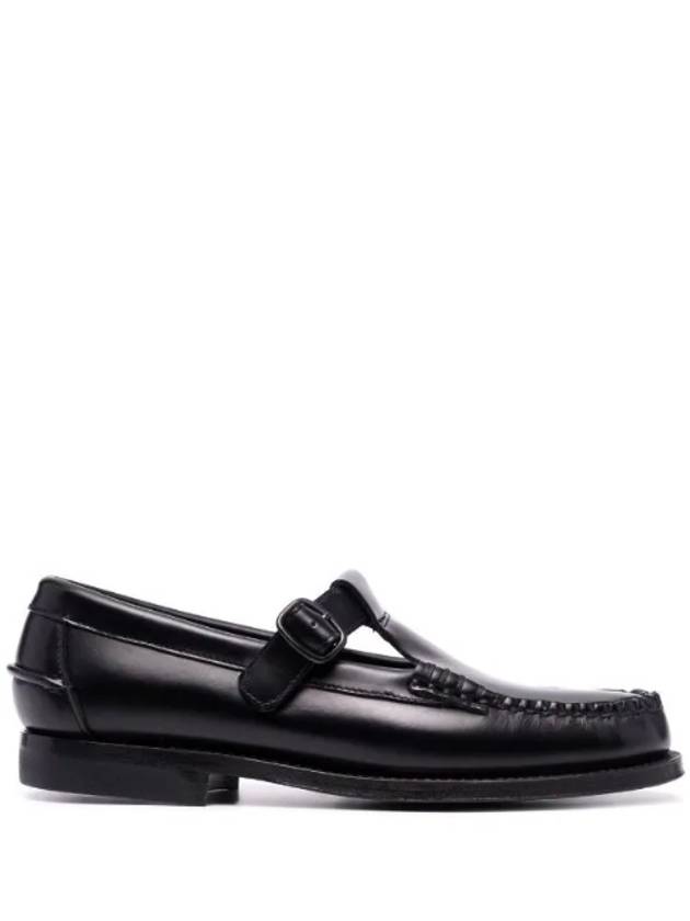 Side Buckle Detail Loafers Black - HEREU - BALAAN 1