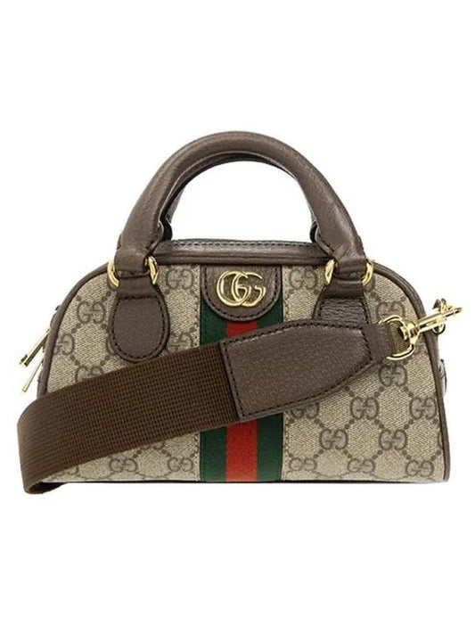 Ophidia Mini GG Top Handle Tote Bag Brown Beige - GUCCI - BALAAN 1