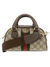 Ophidia Mini GG Top Handle Tote Bag Brown Beige - GUCCI - BALAAN 1