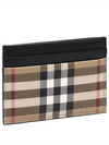 SANDON Vintage Check Card Wallet Beige - BURBERRY - BALAAN 4