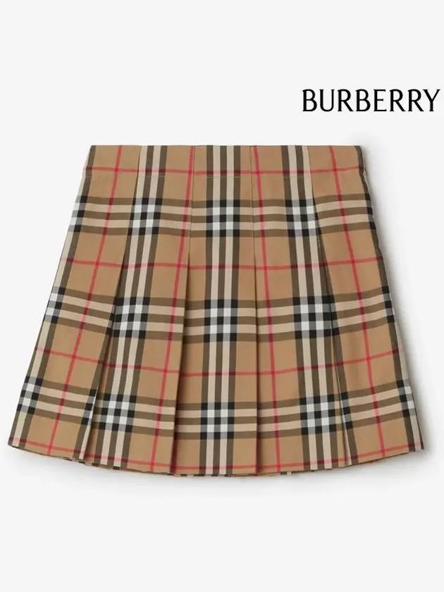 Kids Skirt 8073001ARCHIVEBEIGE Beige - BURBERRY - BALAAN 4