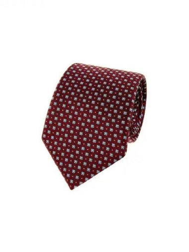 Men s Mini Square Pattern Silk Tie Red 271341 - GIORGIO ARMANI - BALAAN 1