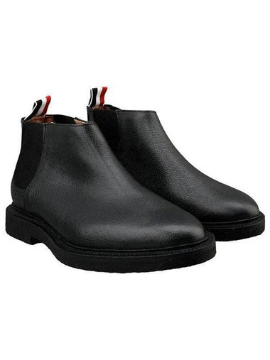 23FW MFB224B 06257 001 Pebble Grain Chelsea Boots　 999008 - THOM BROWNE - BALAAN 1